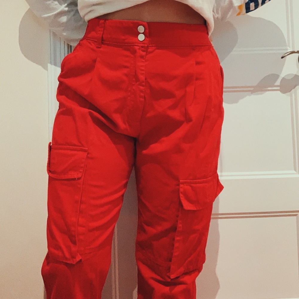 Red Cargo Pants